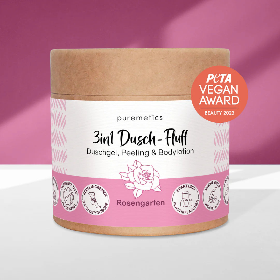 3in1 Dusch-Fluff | Rosengarten 250g