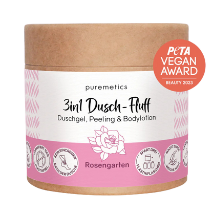 3in1 Dusch-Fluff | Rosengarten 250g