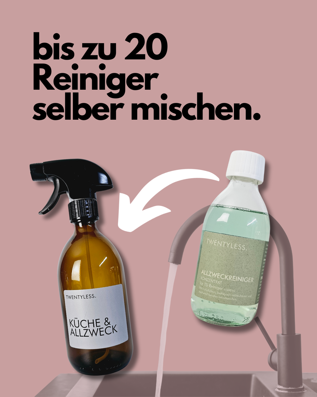mit Glasflaschen GmbH Reinigungskonzentrat - – TWENTYLESS natürlichem Twentyless
