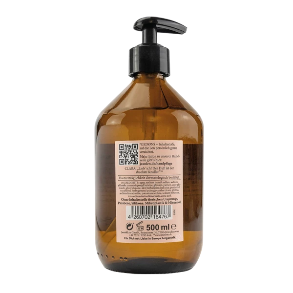 Jean&Len | Hand & Body Wash Pfingstrose/Litschi 500ml in Glasflasche