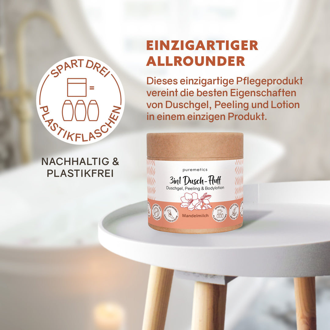 3in1 Dusch-Fluff | Mandelmilch 250g