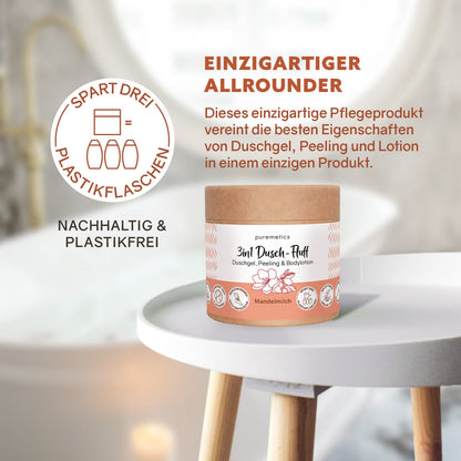 3in1 Dusch-Fluff | Mandelmilch 250g